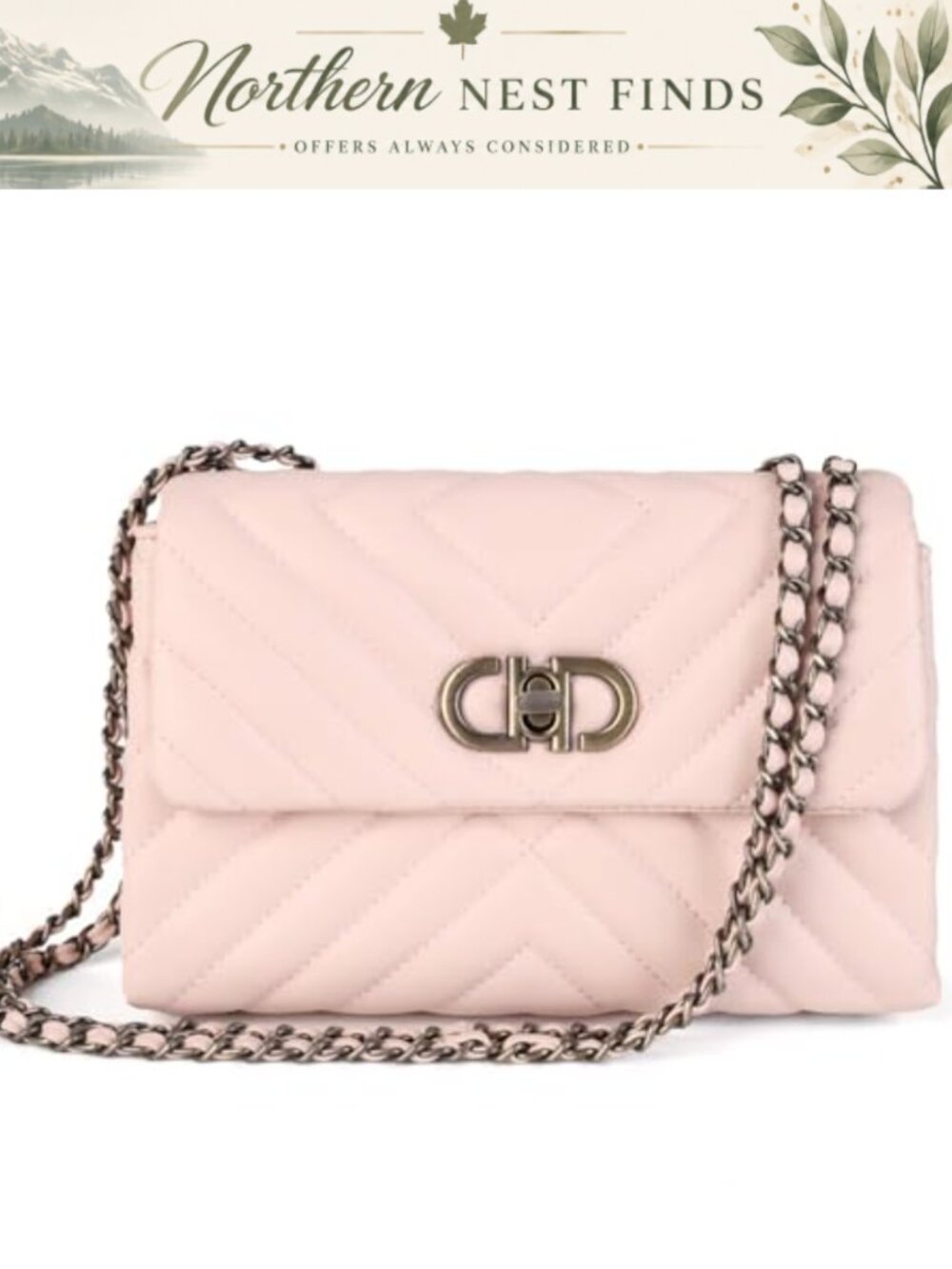 Quilted Faux Leather Crossbody Purse Convertible Shoulder Bag Women